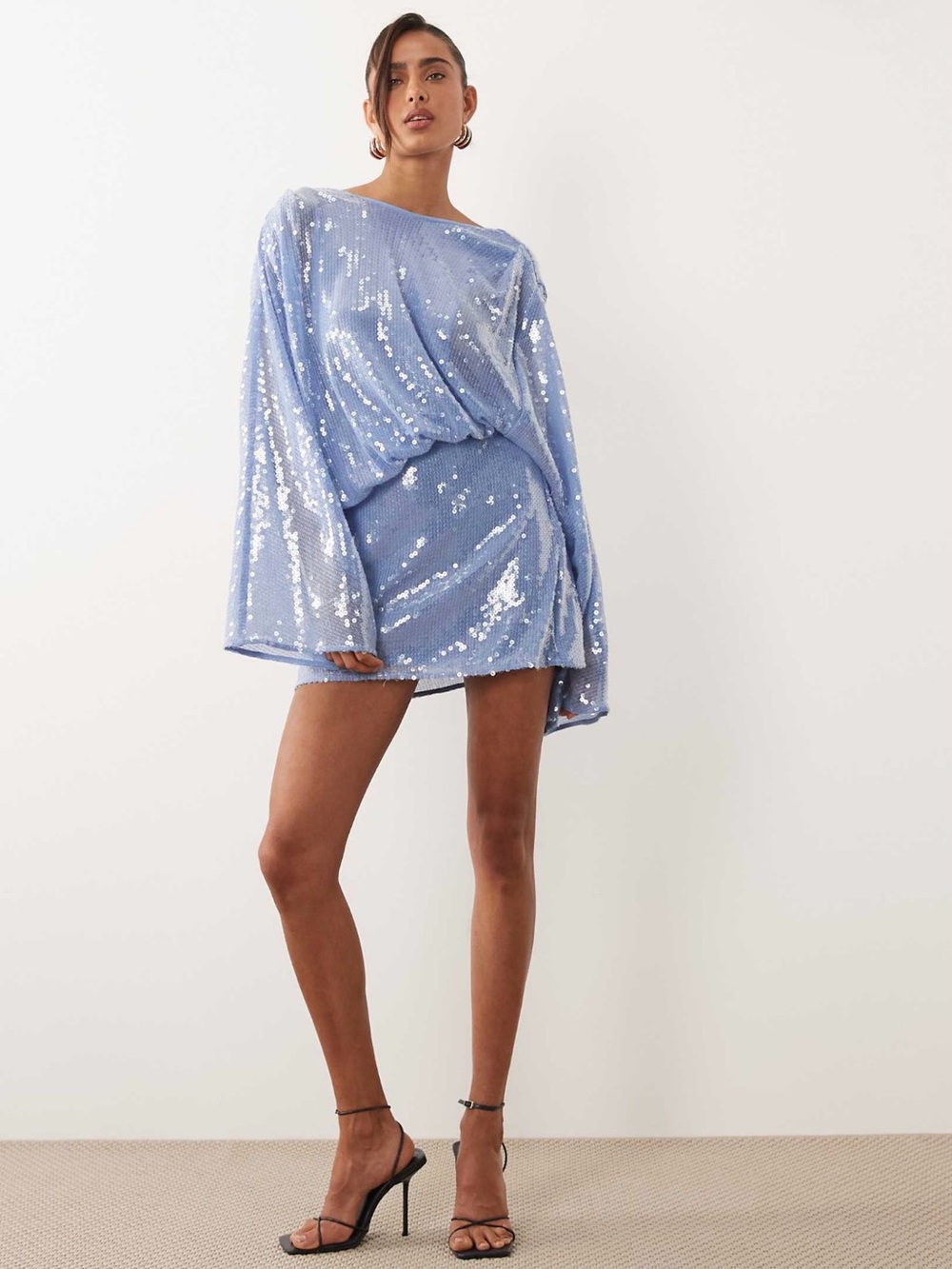 ASOS Light Blue Sequin Mini Dress